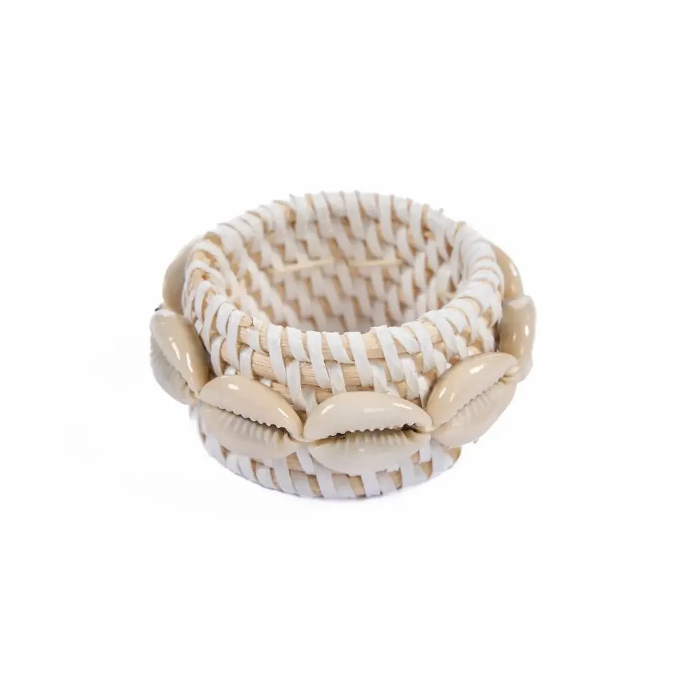 Couverts & ustensiles de cuisine - La Serviette Rattan Shell - Blanc - BAZAR BIZAR LIVING