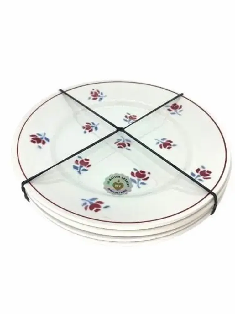 Formal plates - Set of four antique plates for dessert or brunch - CHARITY BOUGIES DE NY
