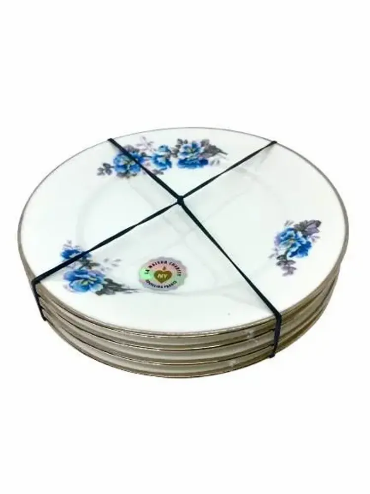 Formal plates - Set of four antique plates for dessert or brunch - CHARITY BOUGIES DE NY