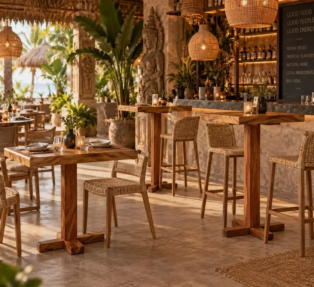 Other tables - Sembilan high table - solid suar wood - DESIGN TRIP