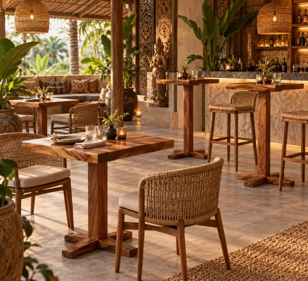 Other tables - Sembilan high table - solid suar wood - DESIGN TRIP