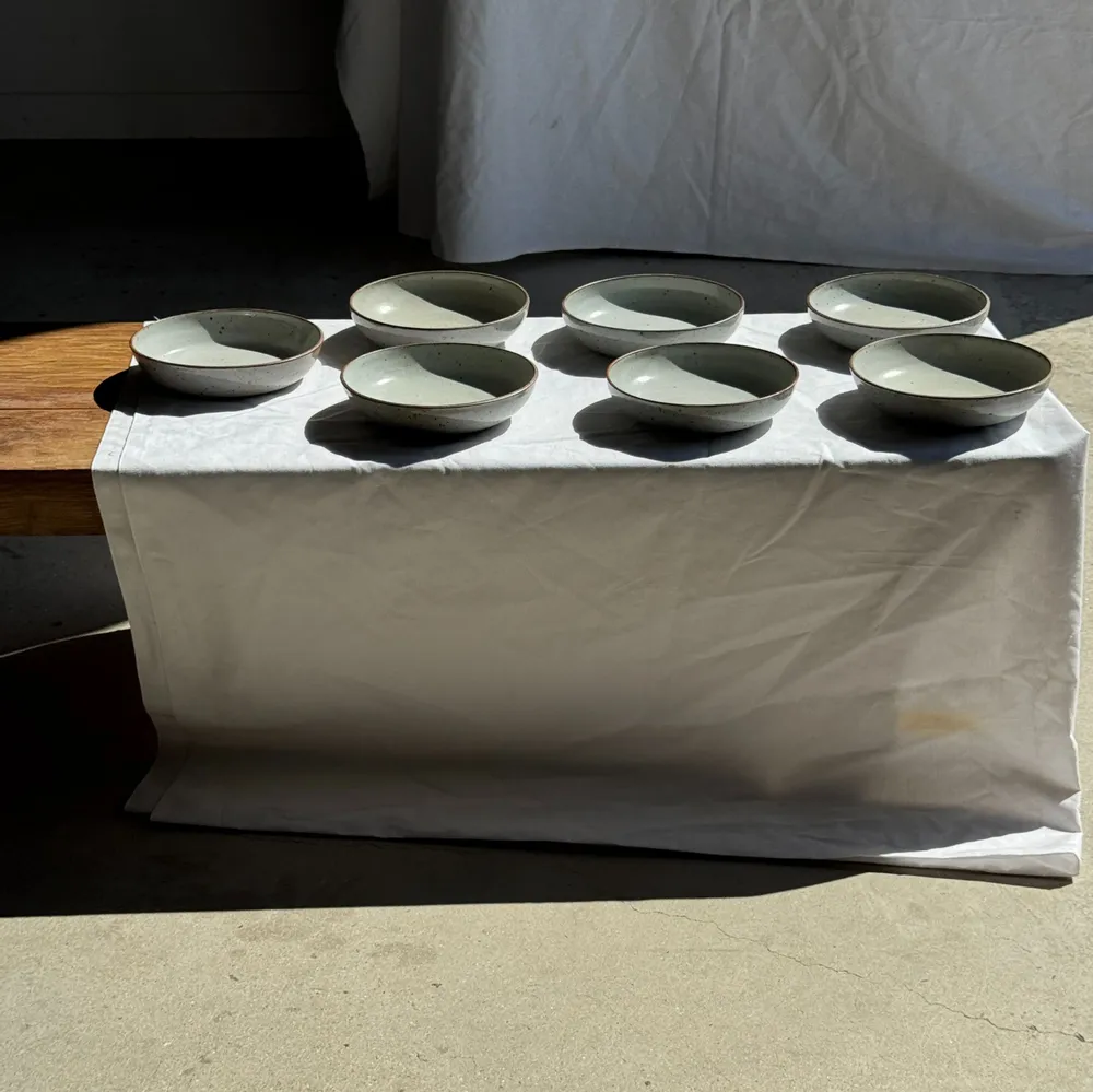Everyday plates - Set of 7 handmade soup plates in grey glazed ceramic - OFFICE OBJETS