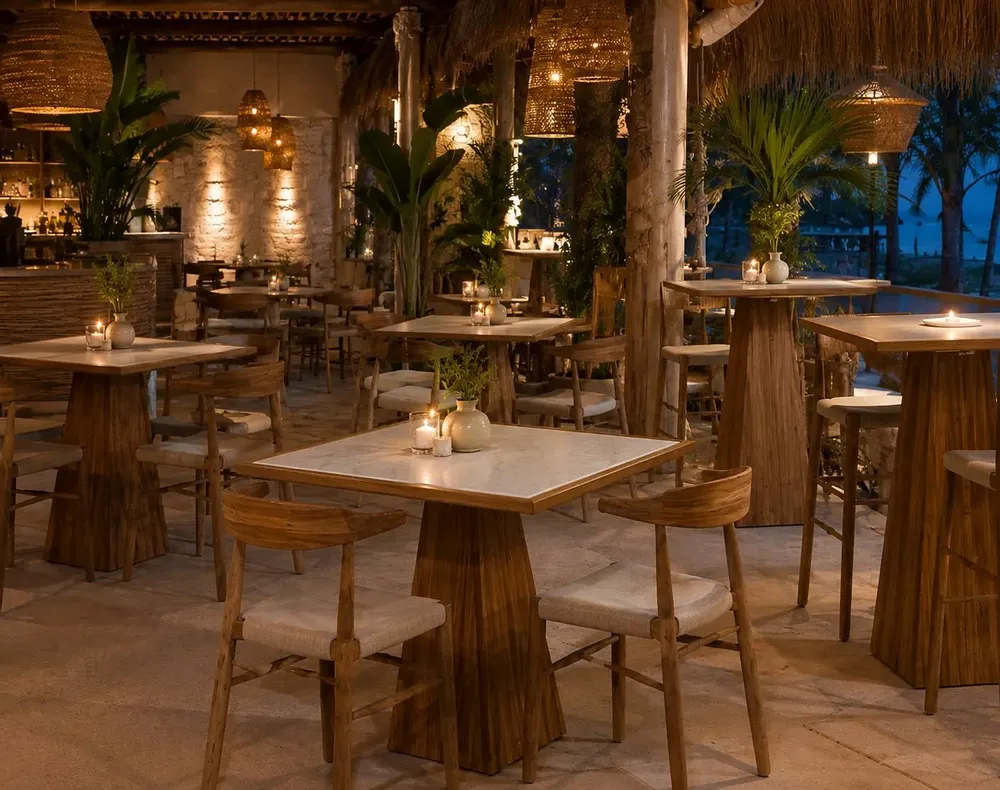 Autres tables  - Table haute Tujuh - DESIGN TRIP