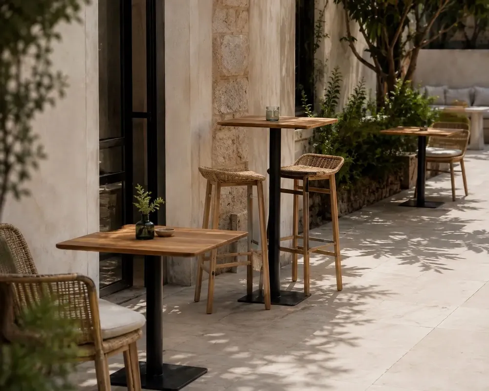 Other tables - Lima table - solid teak and metal - DESIGN TRIP