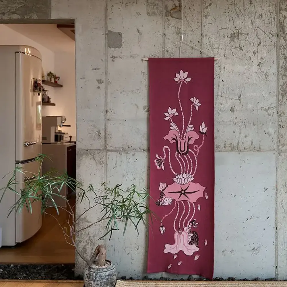 Affiches - Lotus avec tortues (rose) - BON`EE(LIVING ART BRAND)