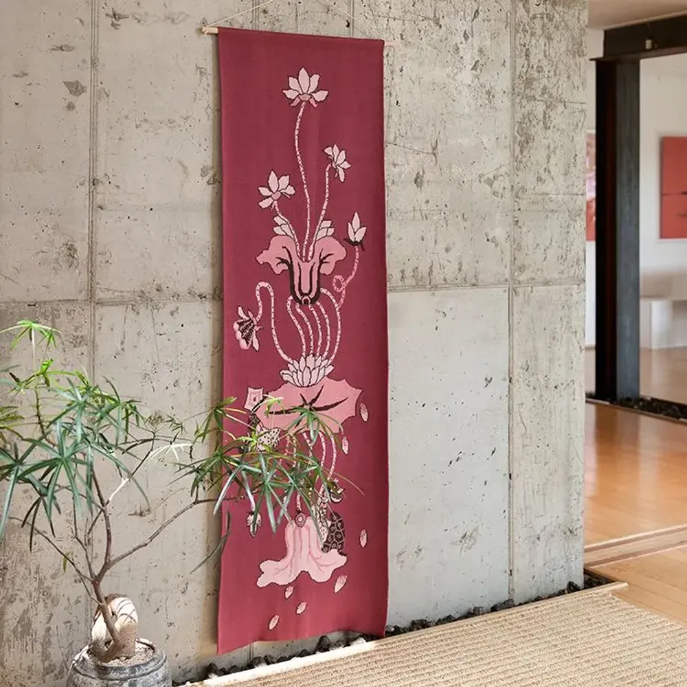 Affiches - Lotus avec tortues (rose) - BON`EE(LIVING ART BRAND)