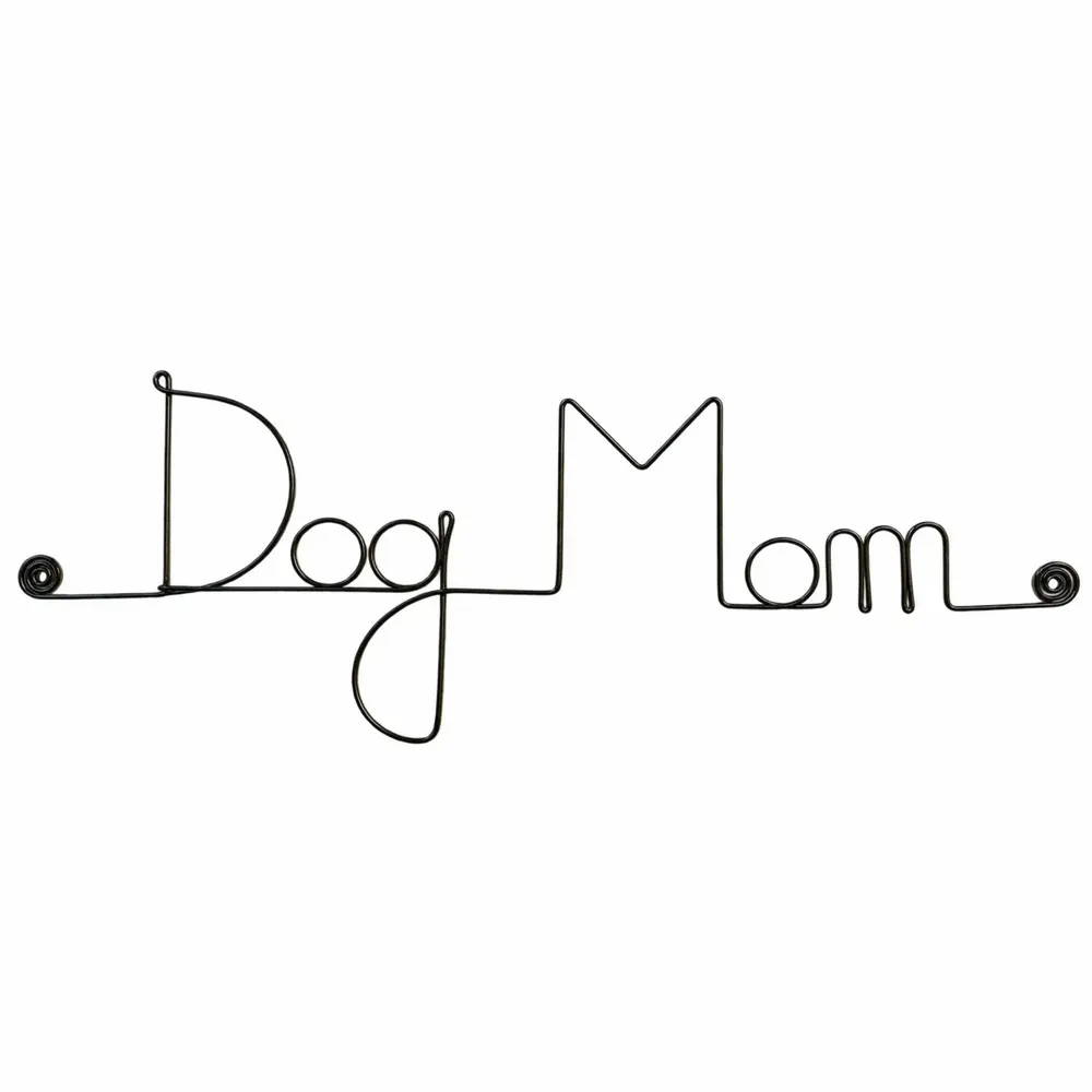 Gifts - Wall decoration\" Dog\” made of wire\ "Dog Mom\” - to pin - BIJOUX DE MUR