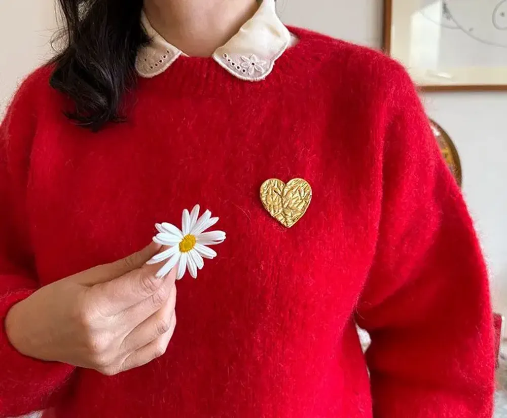 Bijoux - Broche coeur or - CHIC ALORS PARIS