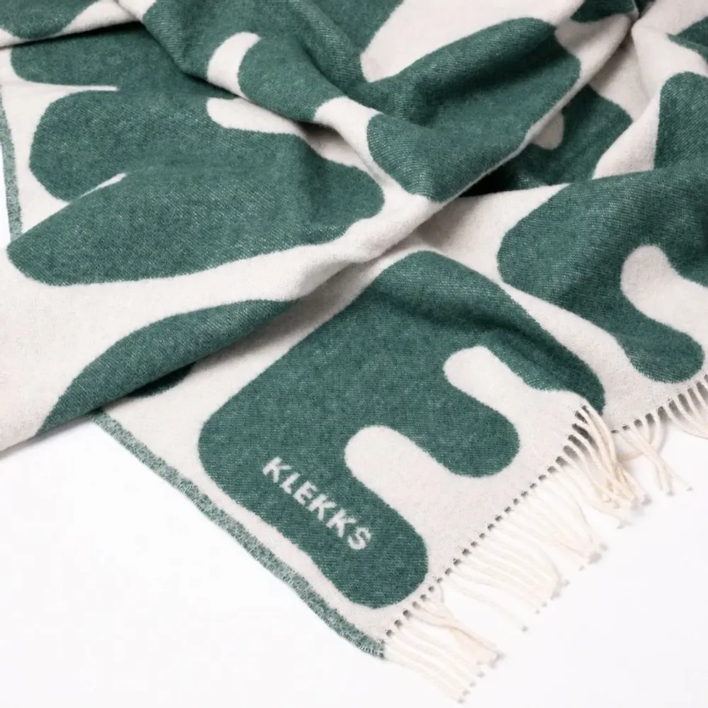 Plaids - Plaid en laine vert — KLEKKS NO. 11 - KLEKKS