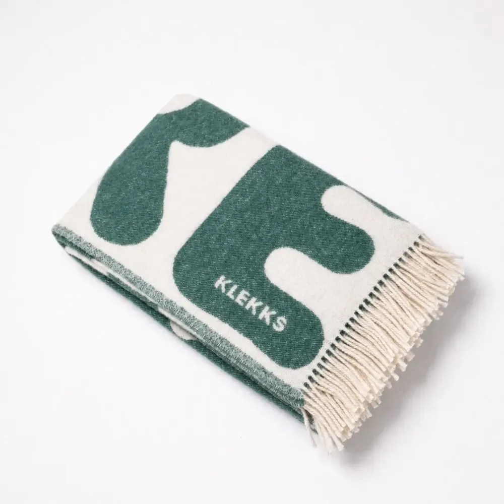 Plaids - Plaid en laine vert — KLEKKS NO. 11 - KLEKKS