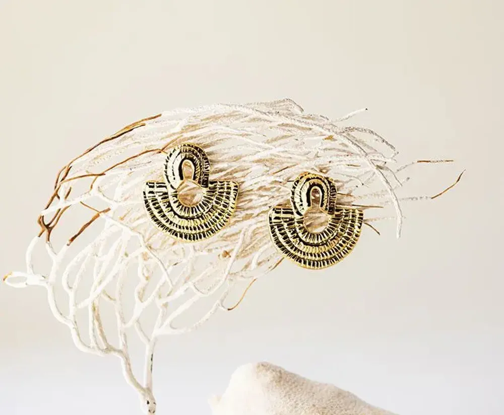 Bijoux - Boucles Olympe doré - CHIC ALORS PARIS