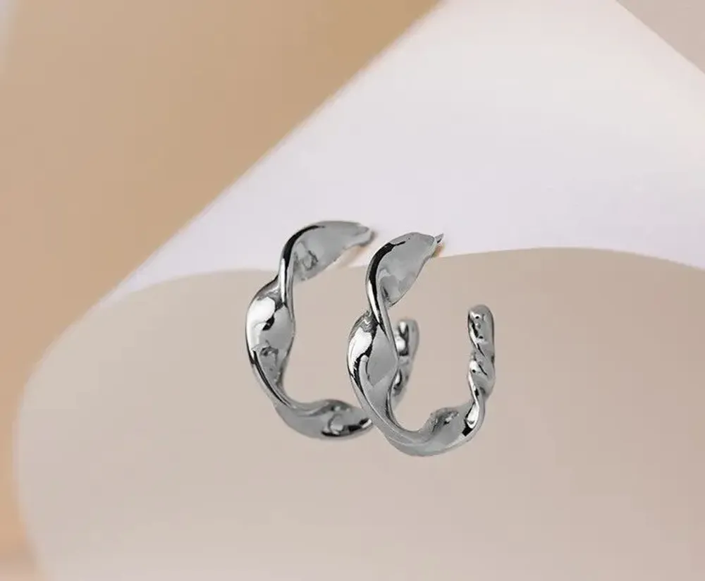 Bijoux - Créoles Romy Argent - CHIC ALORS PARIS