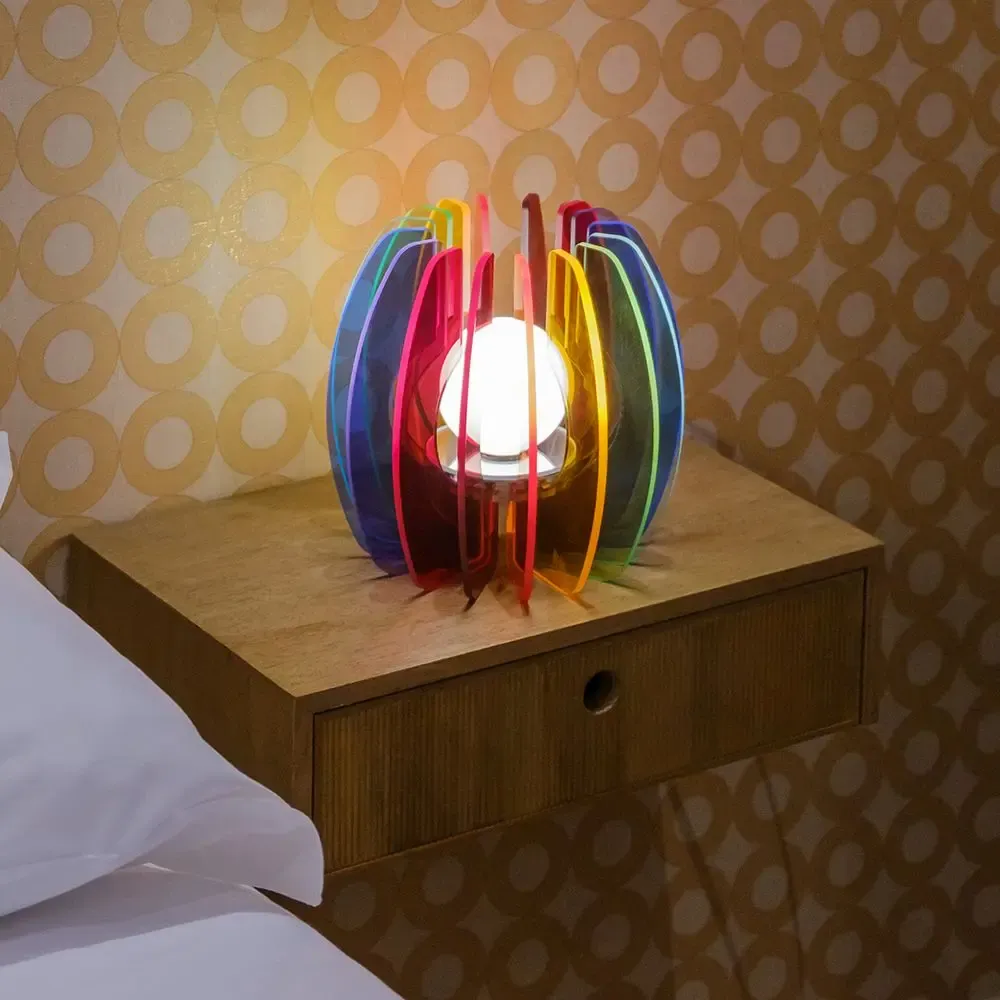Table lamps - Iride Decorative Acrylic Crystal Small Table Lamp - VESTA