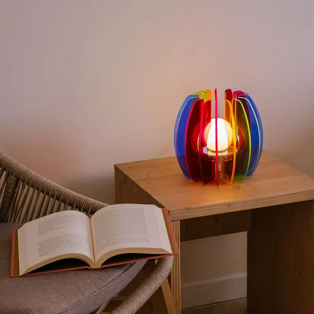 Table lamps - Iride Decorative Acrylic Crystal Small Table Lamp - VESTA