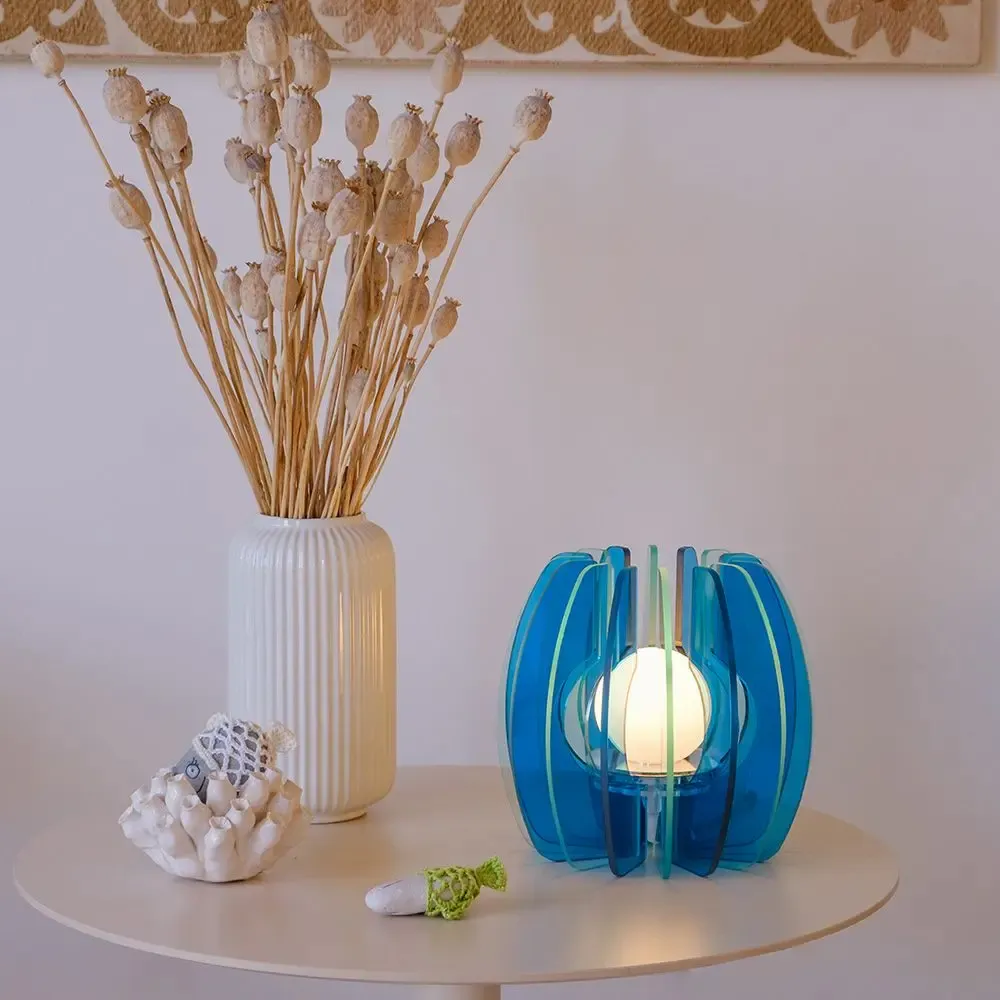 Table lamps - Iride Decorative Acrylic Crystal Small Table Lamp - VESTA