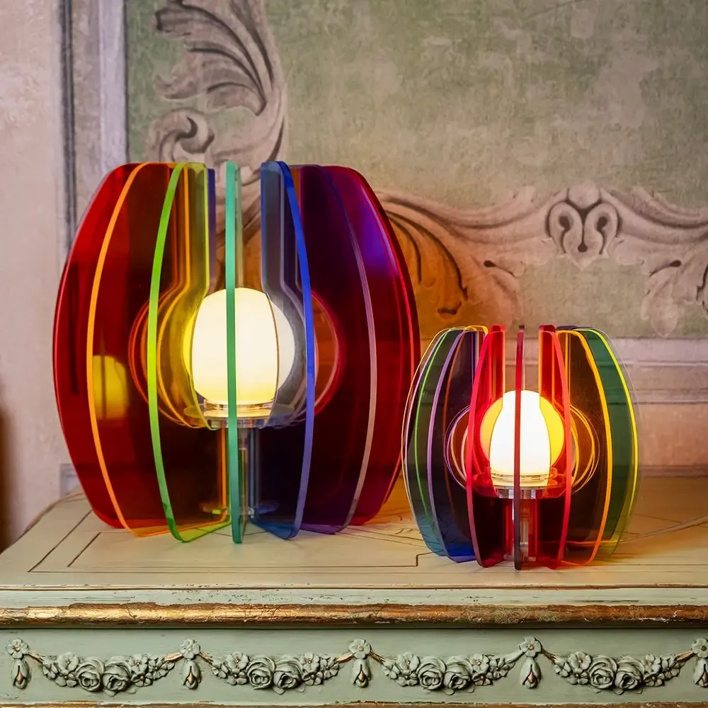 Table lamps - Iride Decorative Acrylic Crystal Large Table Lamp - VESTA