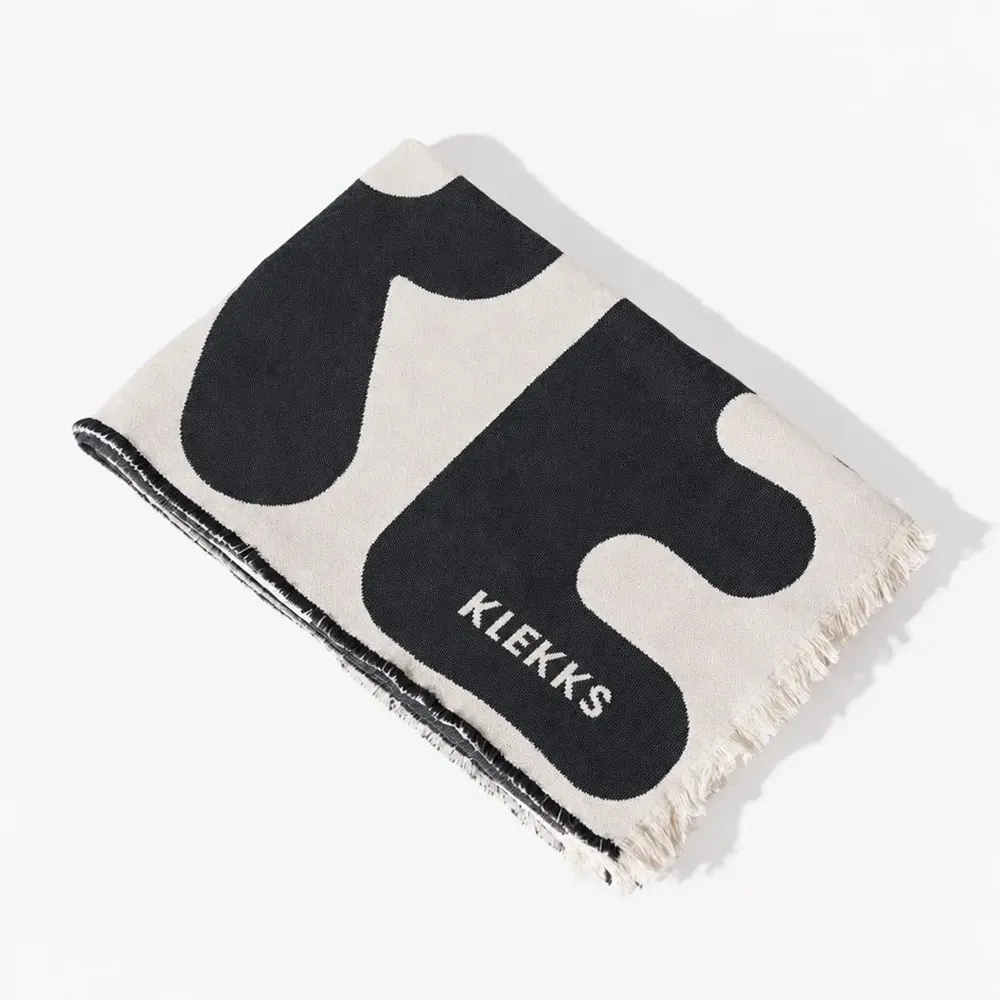 Plaids - Plaid en coton noir - KLEKKS NO. 11 - KLEKKS