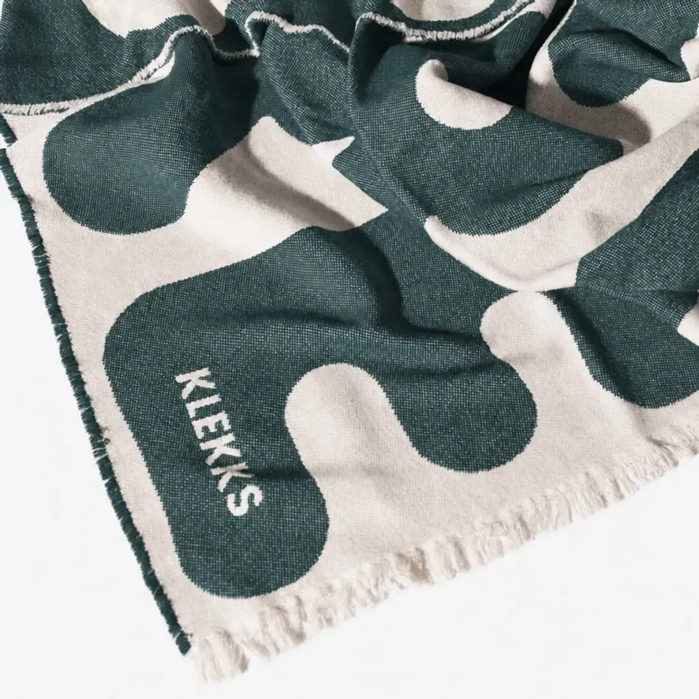 Plaids - Plaid en coton vert — KLEKKS NO. 11 - KLEKKS