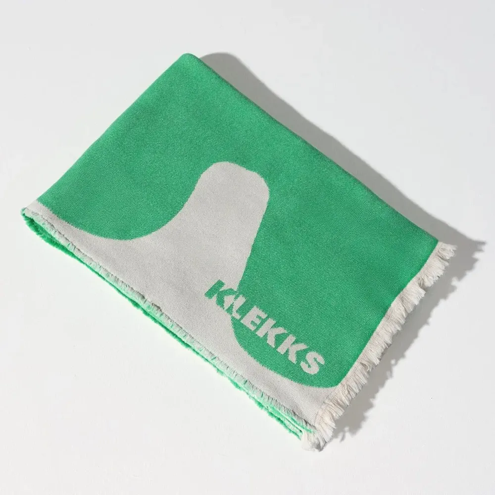Plaids - Plaid en coton vert et blanc — KLEKKS NO. 27 - KLEKKS
