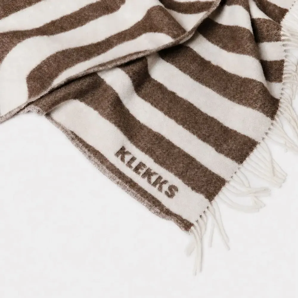 Plaids - Plaid en coton brun et blanc — KLEKKS NO. 34 - KLEKKS