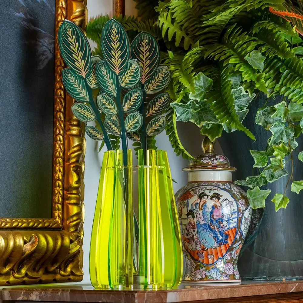 Vases - Iride Large Decorative Vase in Acrylic Crystal - VESTA