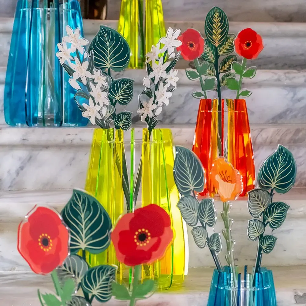Vases - Iride Large Decorative Vase in Acrylic Crystal - VESTA