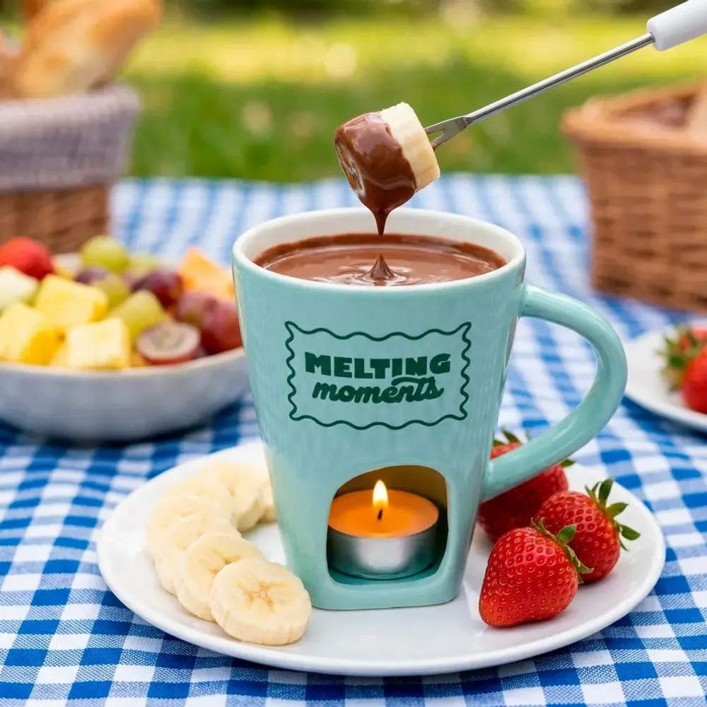 Coffee and tea - Glass Mug and Fondue Mug - FISURA