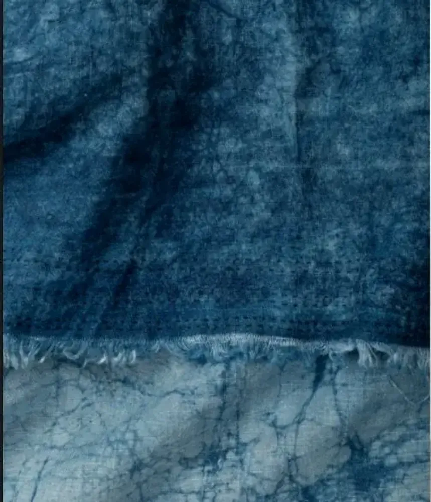 Christmas table settings - Linen Mud Dye Kantha Table Cover - MAISON MIEKO