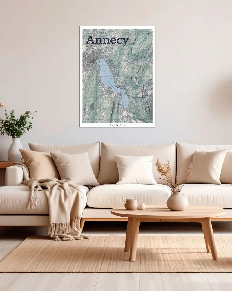 Autres décorations murales - Tableau Annecy Graphique 60x80 cm - Aluminium Dibond - UN VINGT-CINQ MILLIÈMES