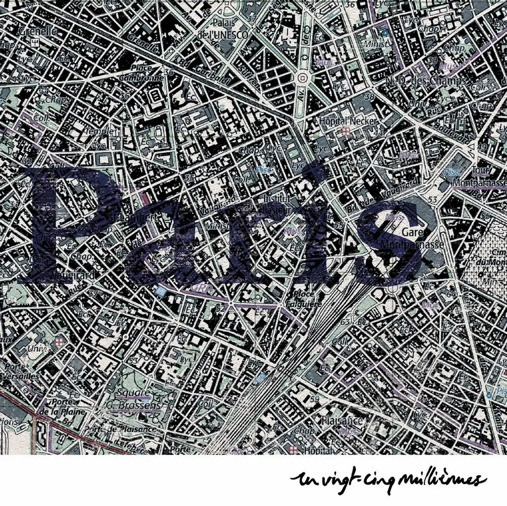 Objets de décoration - Tableau Paris Graphique - 40x60 - toile - UN VINGT-CINQ MILLIÈMES