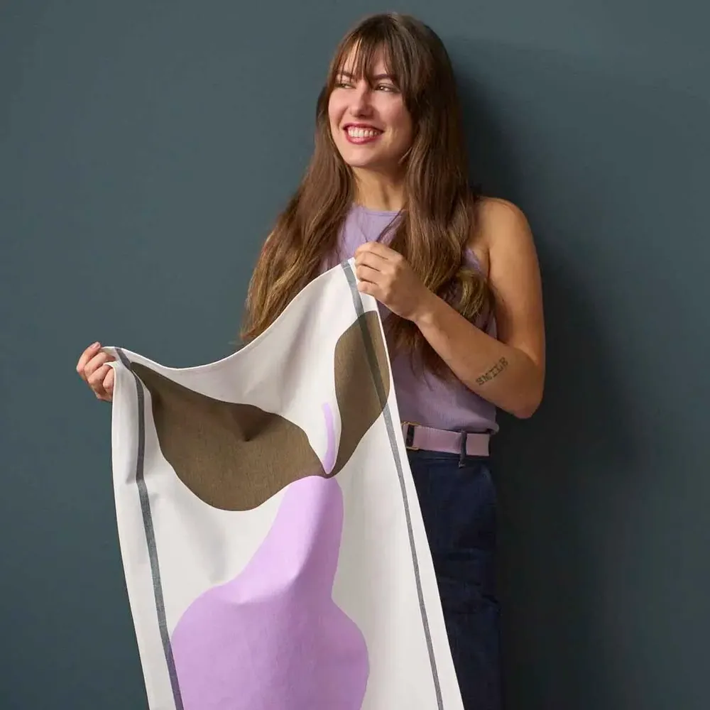 Dish towels - Kitchen towel Poire Lilas 50 X 70 - LA CERISE SUR LE GATEAU