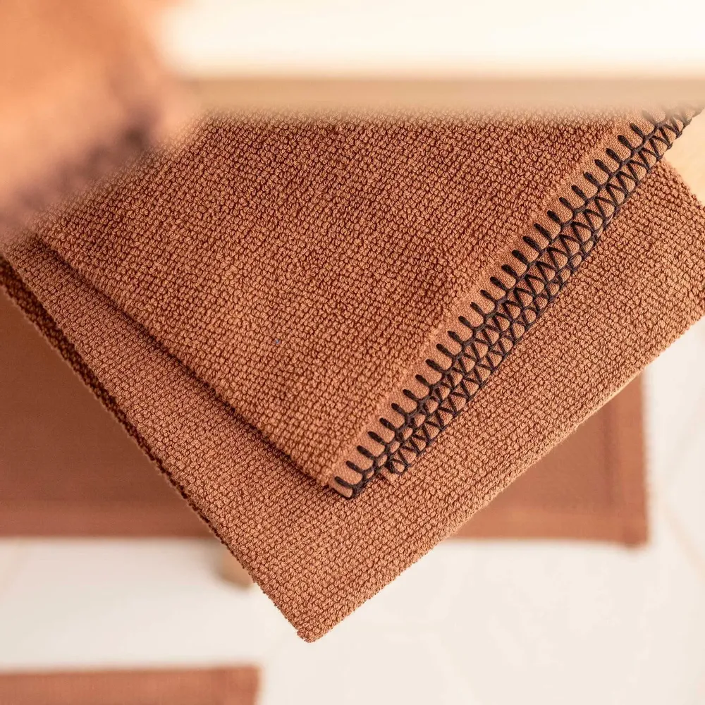 Bath towels - Bora Bath Towel Cacao 50 X 100 - MAISON VIVARAISE - SDE VIVARAISE WINKLER