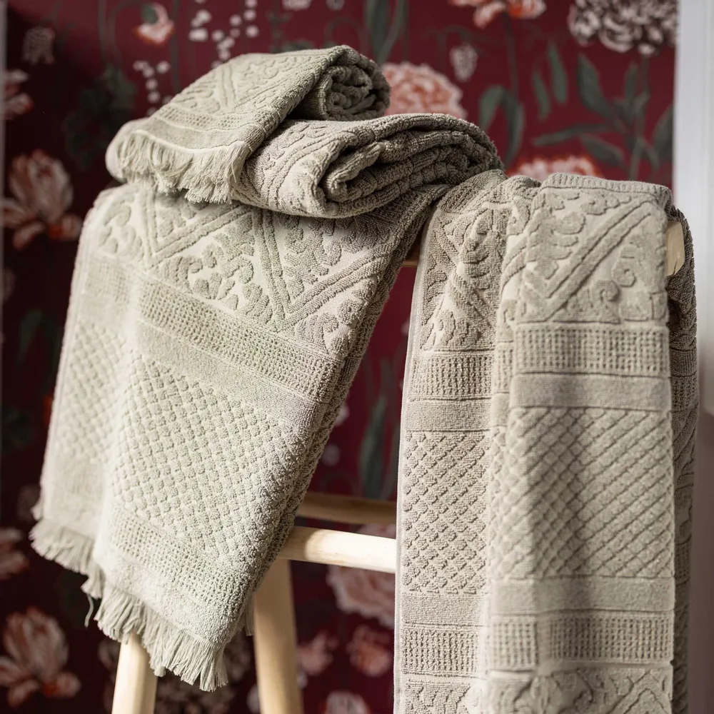 Other bath linens - Zoe Guest Towel Tilleul 30 X 50 - MAISON VIVARAISE - SDE VIVARAISE WINKLER