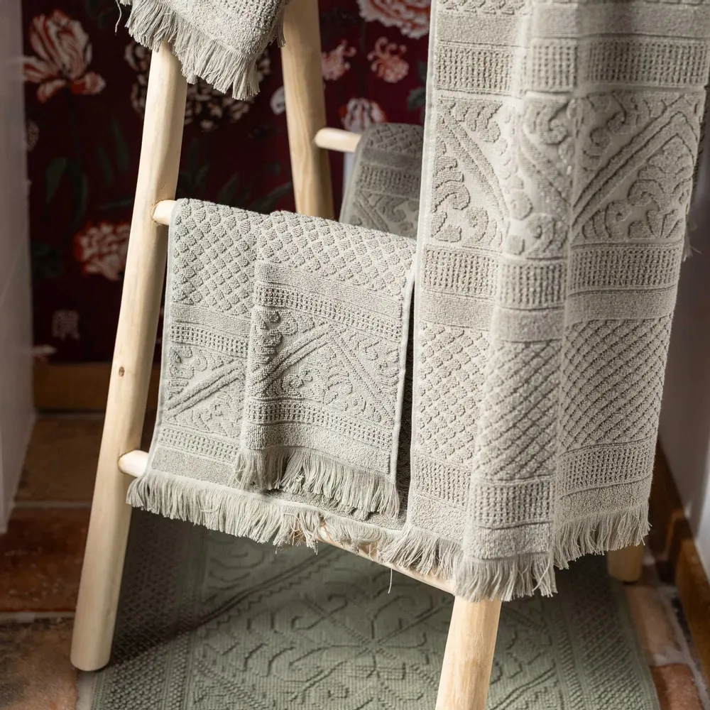 Other bath linens - Zoe Guest Towel Tilleul 30 X 50 - MAISON VIVARAISE - SDE VIVARAISE WINKLER