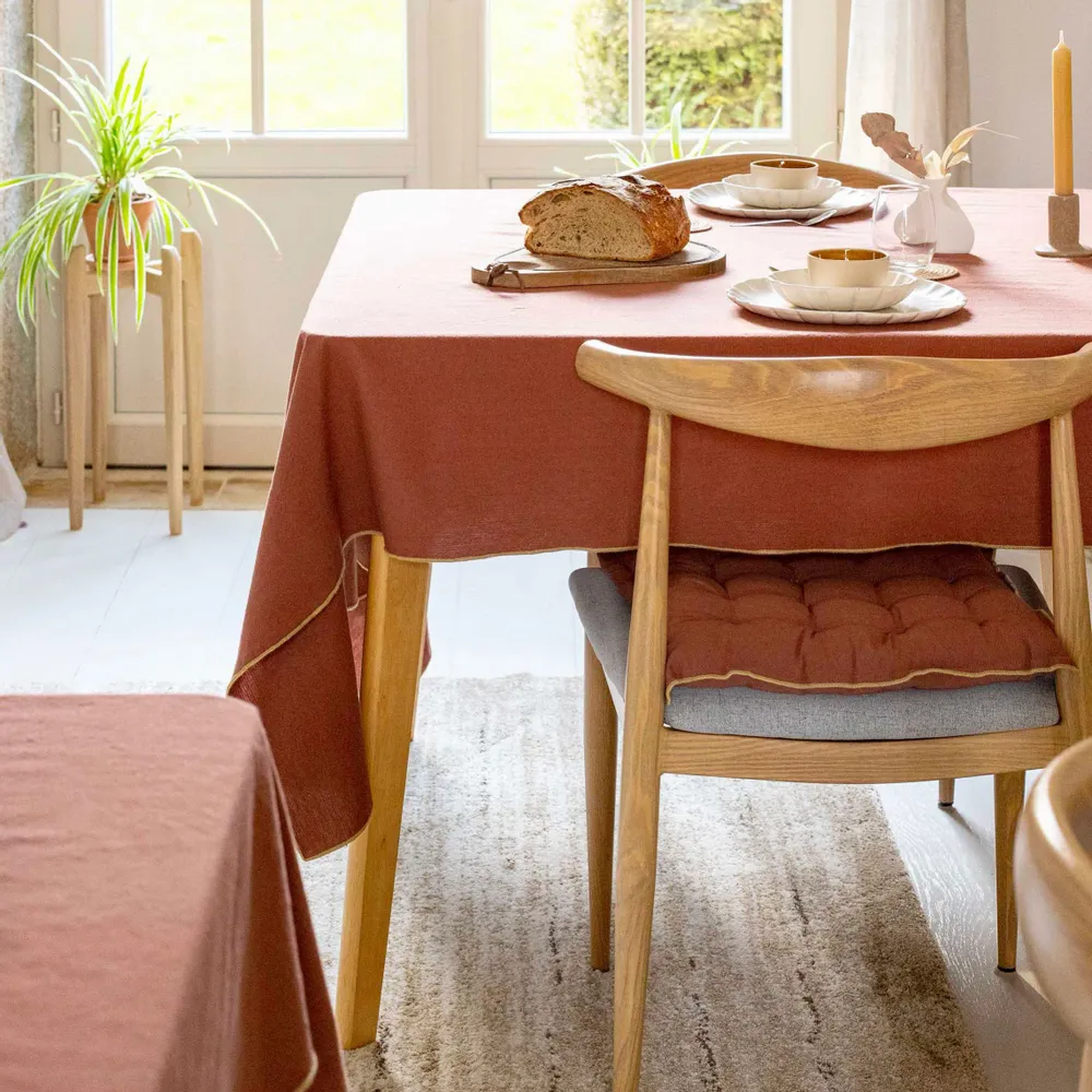 Table cloths - Recycled Tablecloth Grace Cuivre 170 X 300 - MAISON VIVARAISE - SDE VIVARAISE WINKLER