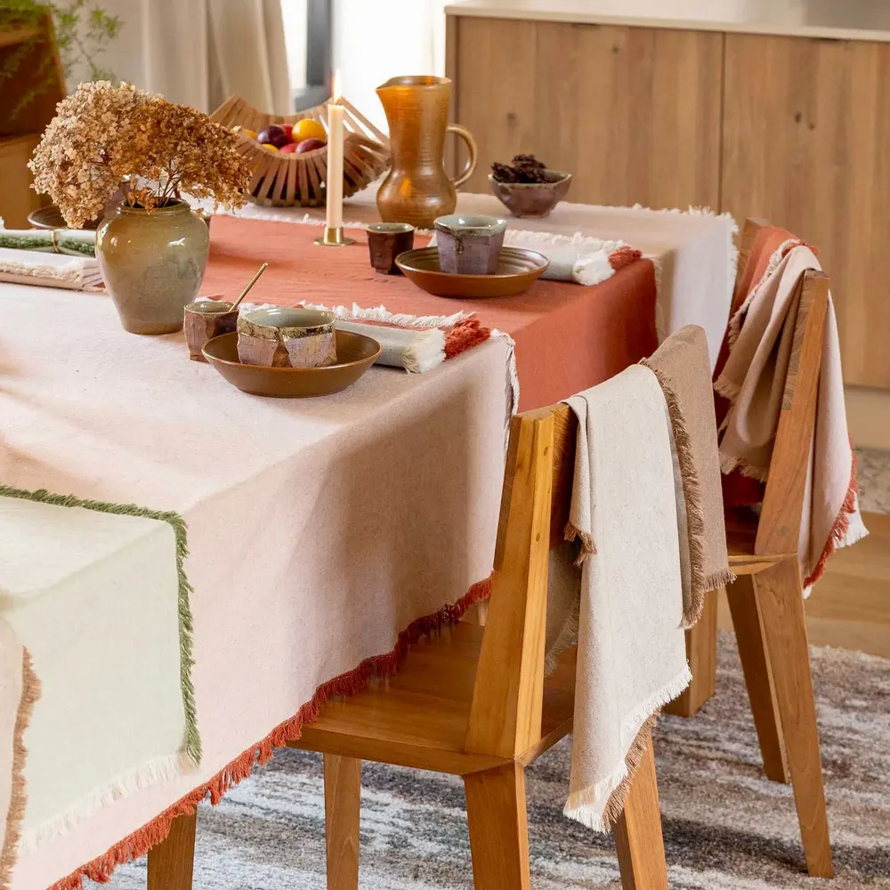 Dish towels - Recycled kitchen towel Kalea Tabac 50 X 70 - MAISON VIVARAISE - SDE VIVARAISE WINKLER