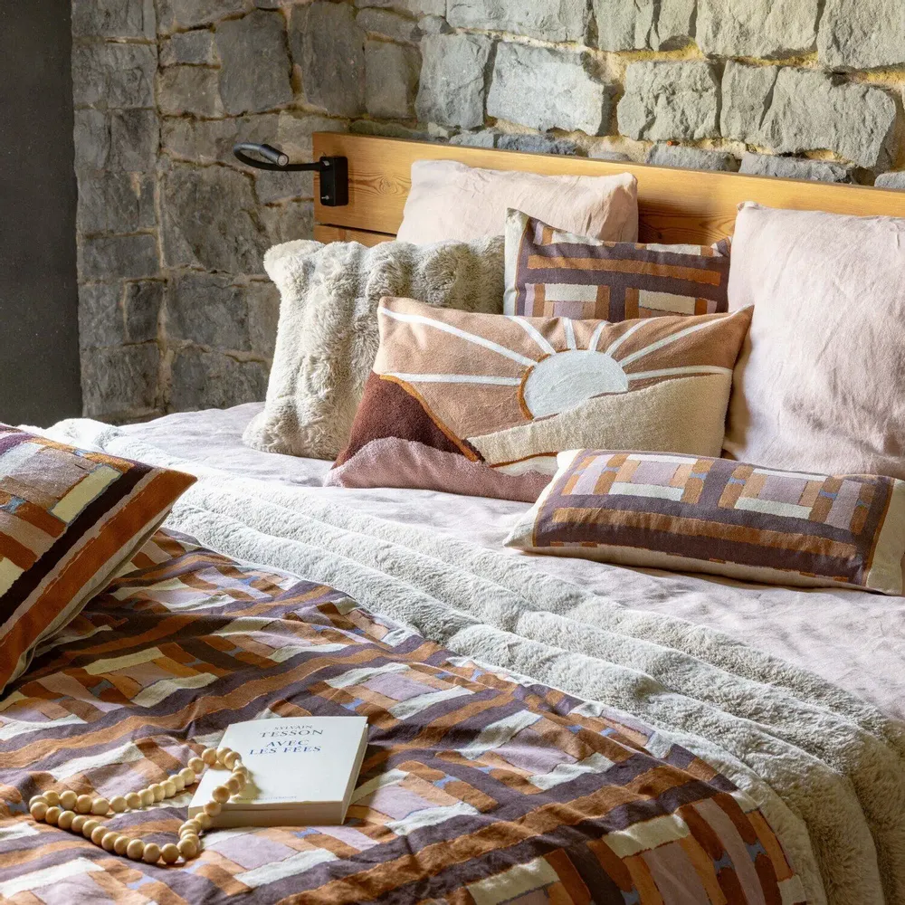 Cushions - Astrid Cushion Naturel 45 X 45 - MAISON VIVARAISE - SDE VIVARAISE WINKLER