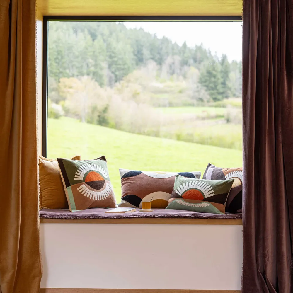 Cushions - Embroidered Cushion Eol Minéral 30 X 50 - MAISON VIVARAISE - SDE VIVARAISE WINKLER
