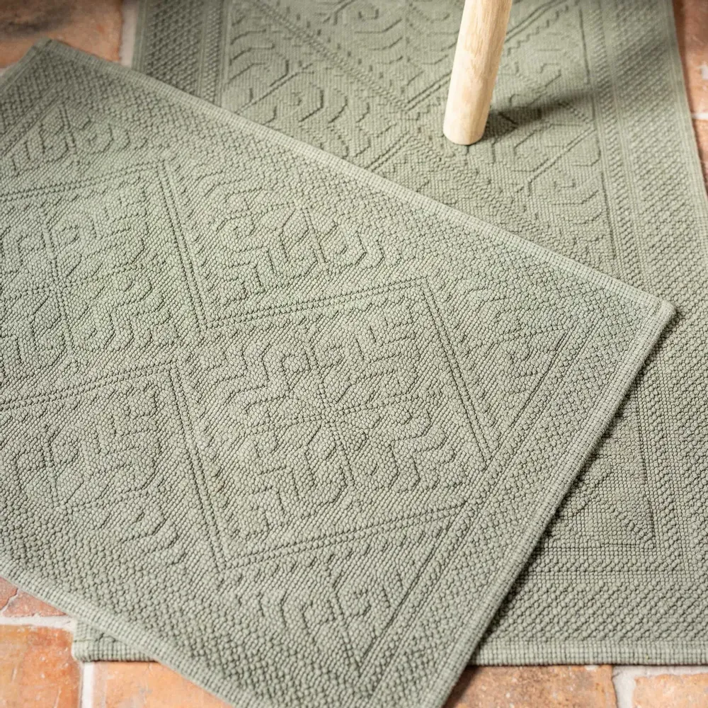 Other bath linens - Enzo Bath Mat Tilleul 54 X 64 - MAISON VIVARAISE - SDE VIVARAISE WINKLER