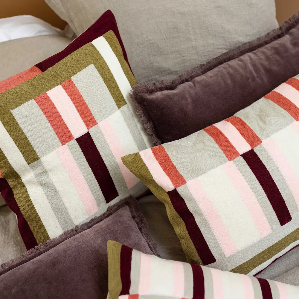 Cushions - Plain Cushion Fara Café 40 X 65 - MAISON VIVARAISE - SDE VIVARAISE WINKLER