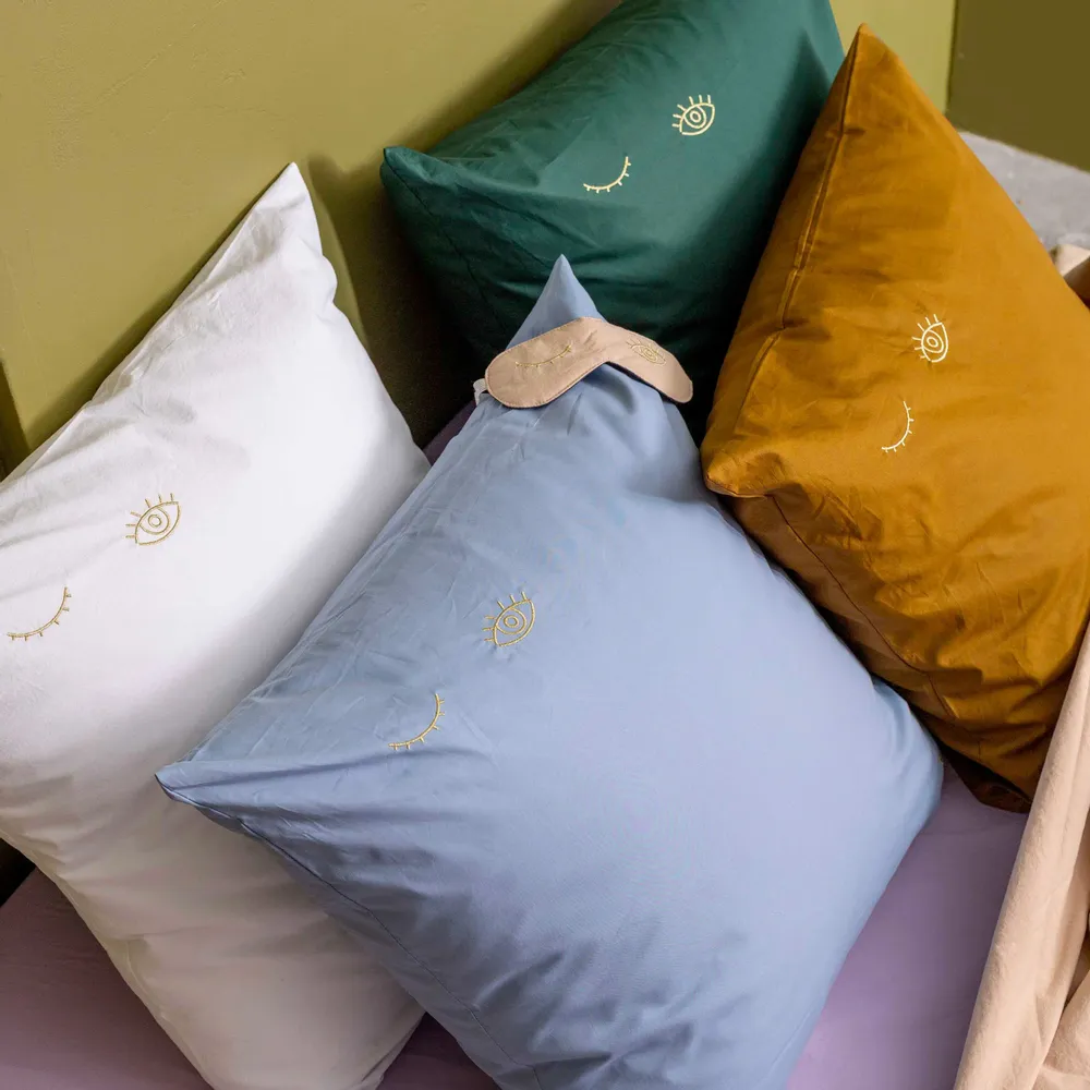 Bed linens - Eyes pillowcase Milk 65 X 65 - LA CERISE SUR LE GATEAU