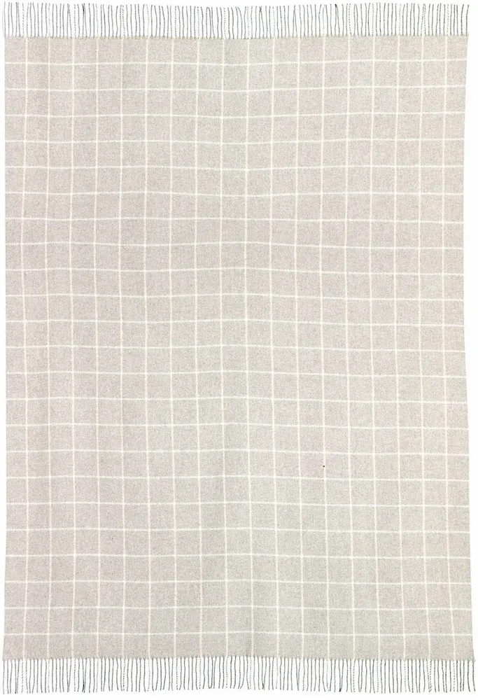 Throw blankets - Checked throw Irina Perle 140 X 200 - MAISON VIVARAISE - SDE VIVARAISE WINKLER