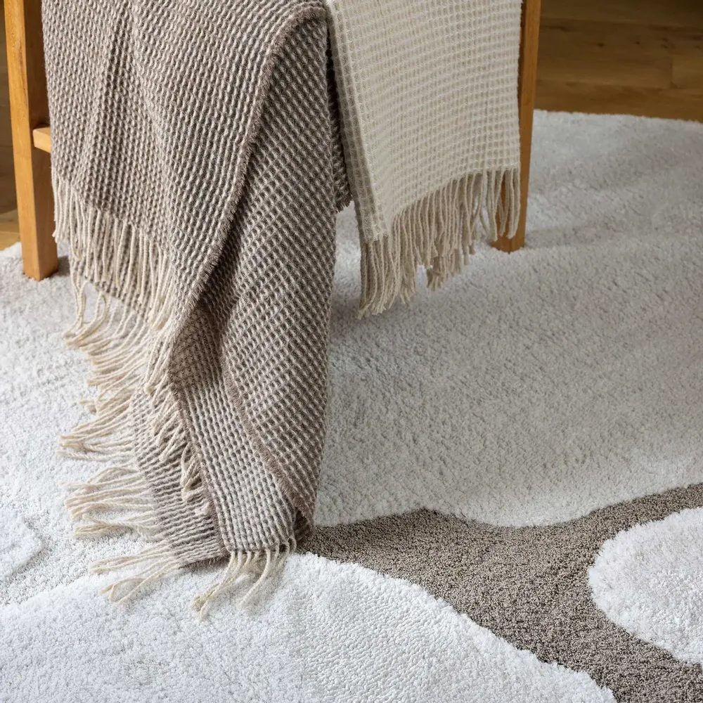 Rugs - Recycled Galet rug Yan Neige 160 X 230 X 2 - MAISON VIVARAISE - SDE VIVARAISE WINKLER