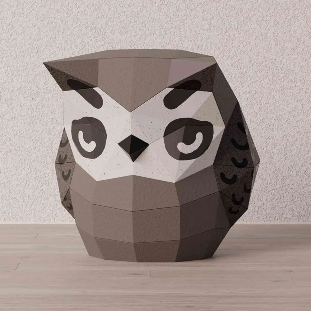 Decorative objects - Papercraft 3D DIY kits - Mini paper owl - MOKI MOKI