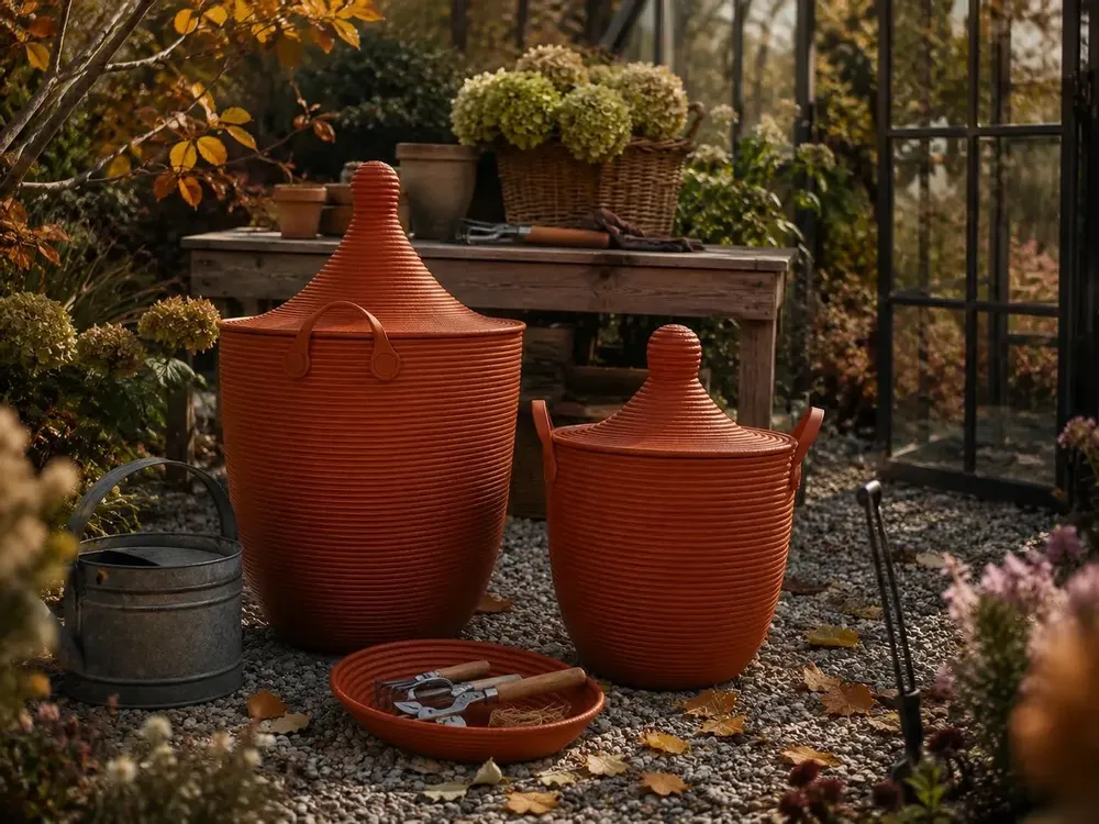 Accessoires de jardinage - Grand panier imperméable intérieur-extérieur 70 cm - BAKKA HOME