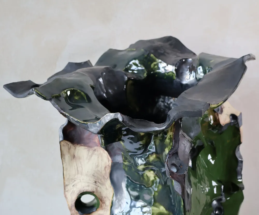 Ceramic - Carved Ceramic Vase - WOJCIECH DZIENNIAK ART