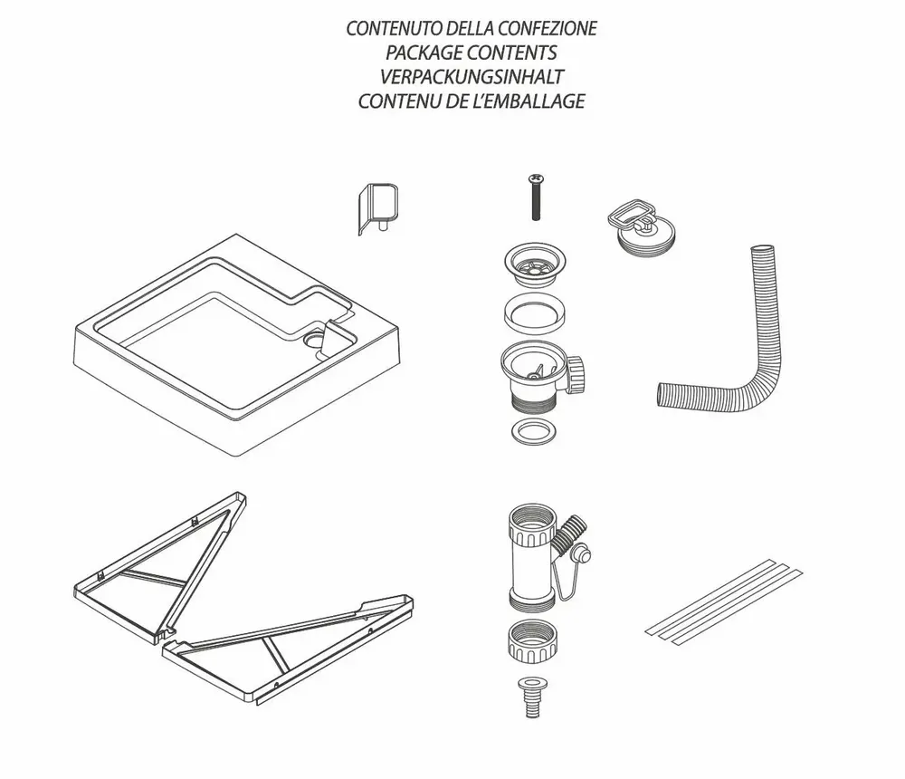 Lavabos - Mongardi : Supera, Bac gain de place en résine, Installable sur le lave-linge, Résistant aux acides, Facile à monter, Pré-perçable pour installer un robinet, 60L × 60P × 11H cm, Blanc - MONGARDI