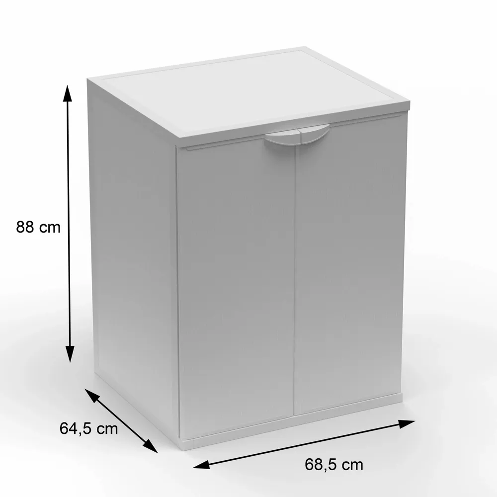 Lavabos - Mongardi : Housse pour lave-linge en résine, Universelle, Facile à monter, Intérieur et Extérieur, 68,5L x 64,5P x 88H cm, Blanc - MONGARDI