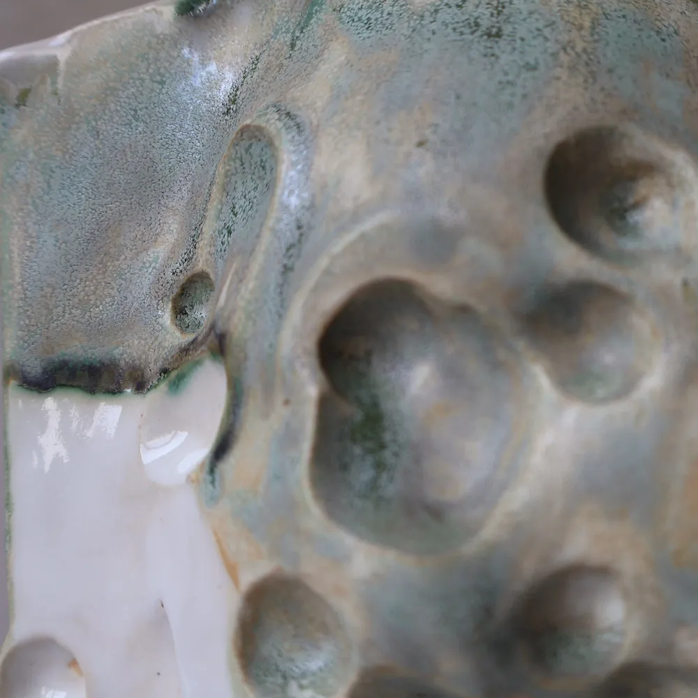 Ceramic - Sculpted Ceramic Jug with a lid - WOJCIECH DZIENNIAK ART