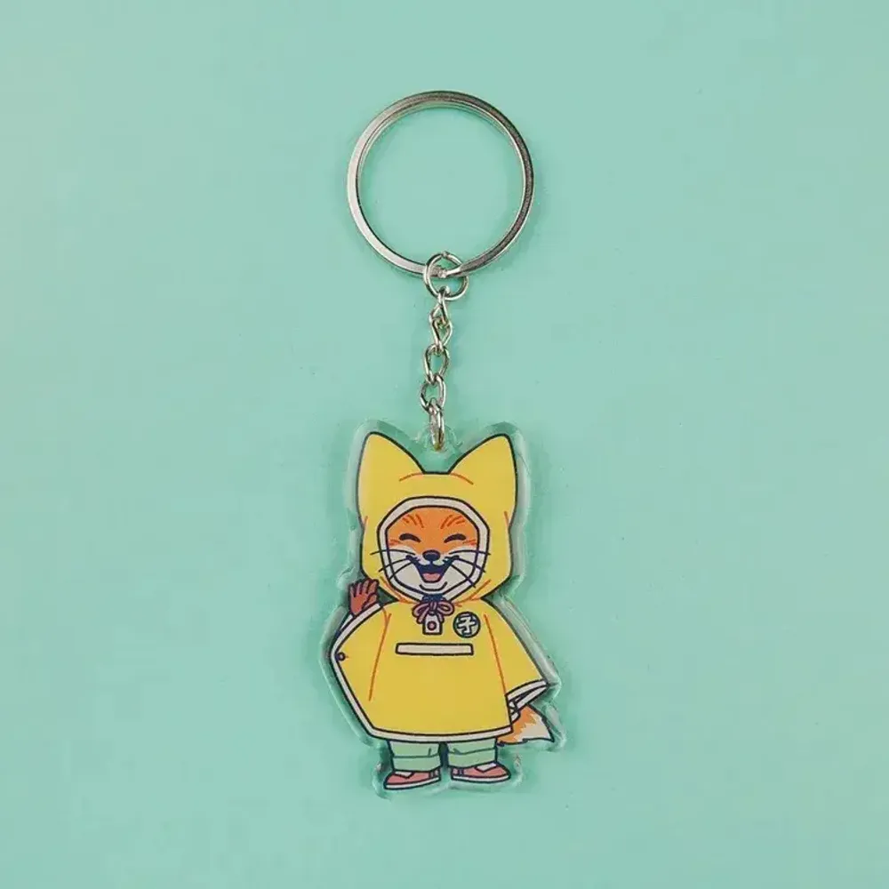 Decorative objects - Recycled acrylic keychain  “Kiki - Rain Cape” - YEAAAH! STUDIO